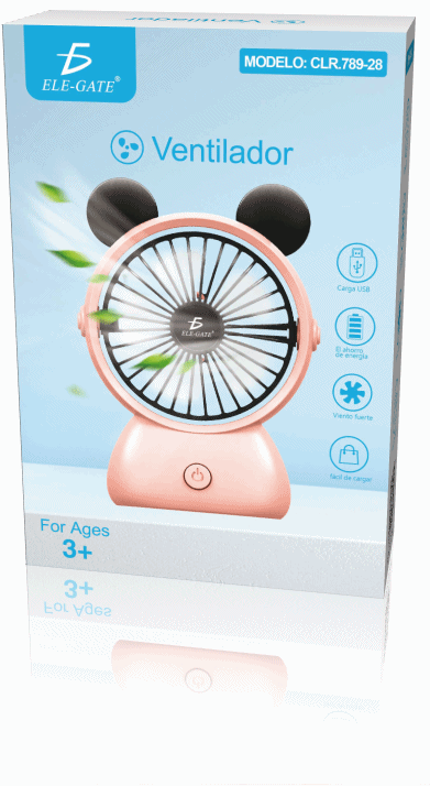 Mini Ventilador Personal Plegable y Recargable Mickey