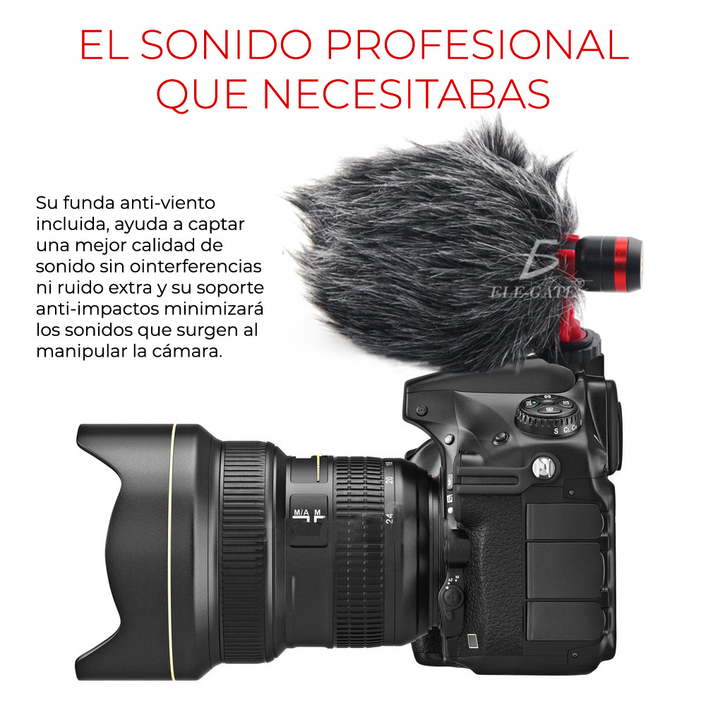 Micrófono Cardioide Universal Para Entrevistas Vídeo