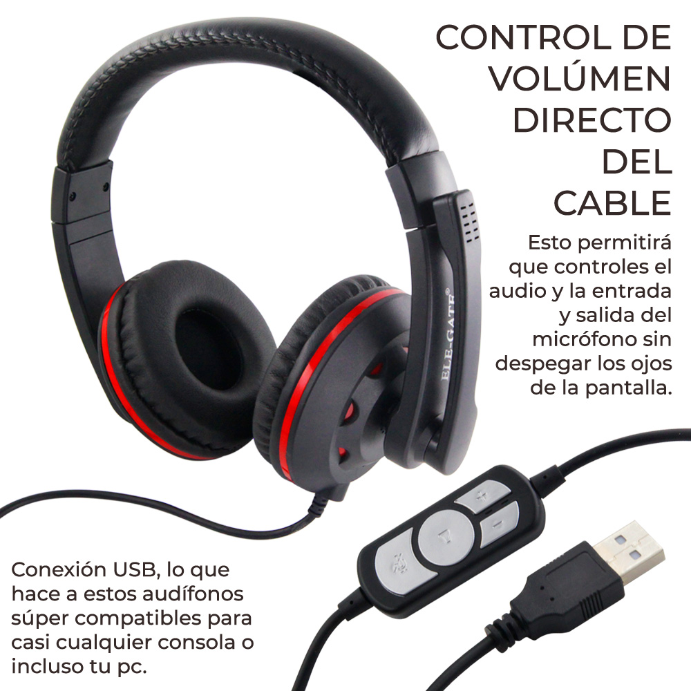 Audifonos Diadema Gamer Usb Audio Xbox 360 Pc Ps4 Q4