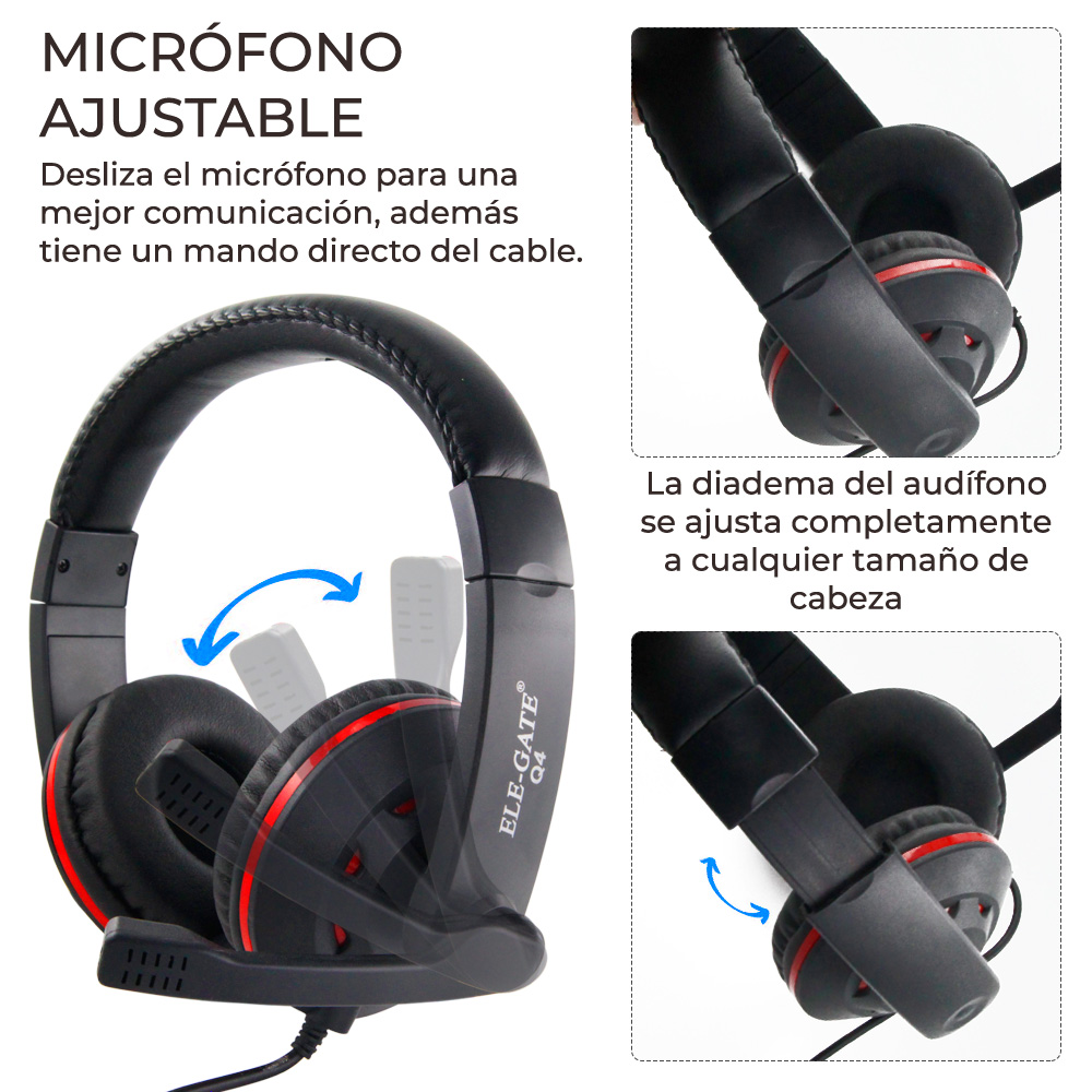 Audifonos Diadema Gamer Usb Audio Xbox 360 Pc Ps4 Q4