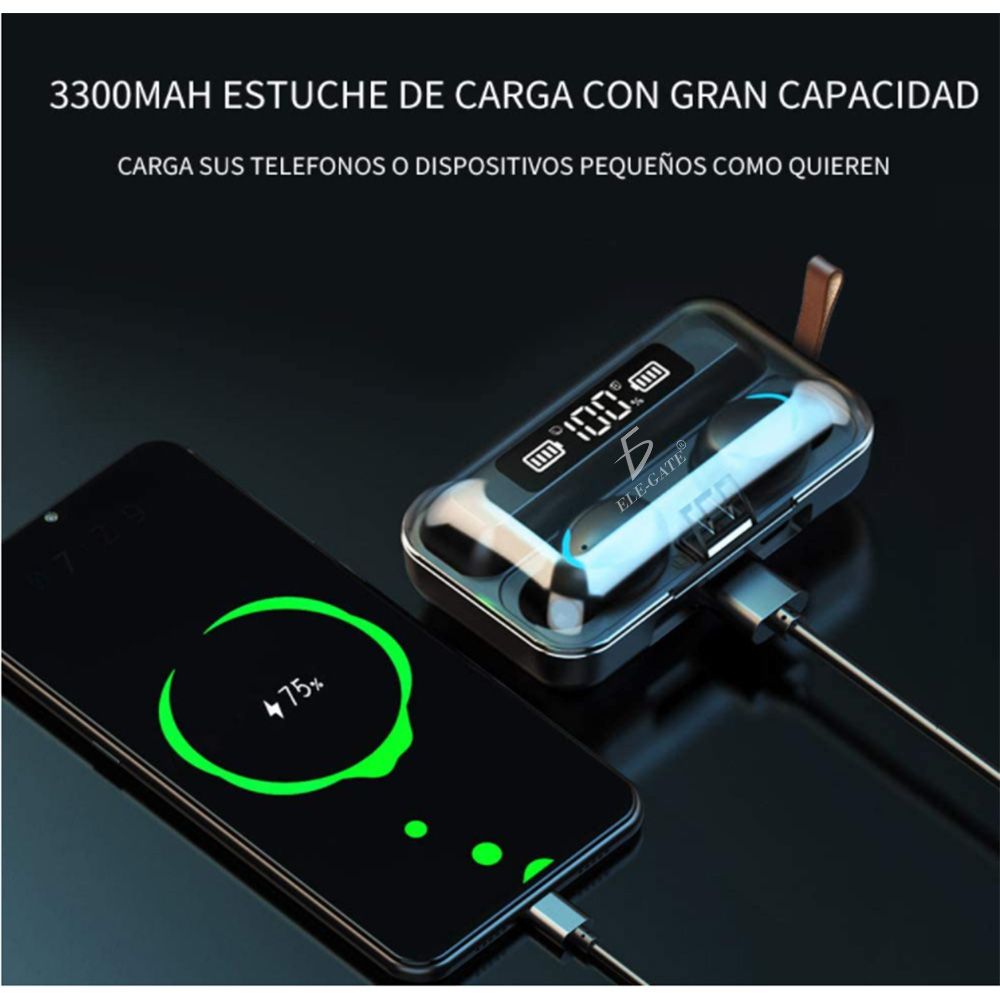 Audífonos Inalámbricos F9 8d Bluetooth 5.0 Tws Deportivos