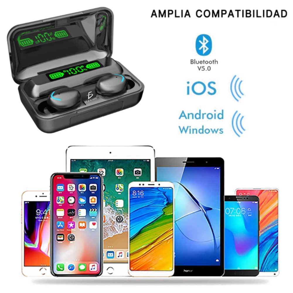 Audífonos Inalámbricos F9 8d Bluetooth 5.0 Tws Deportivos