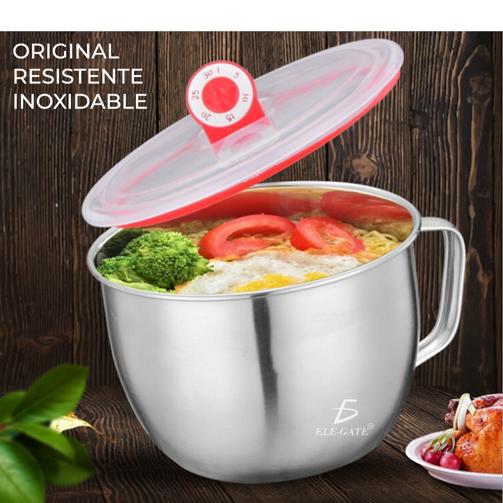 Cuenco Multiusos De Acero Inoxidable Para Fideos Sopa Merien