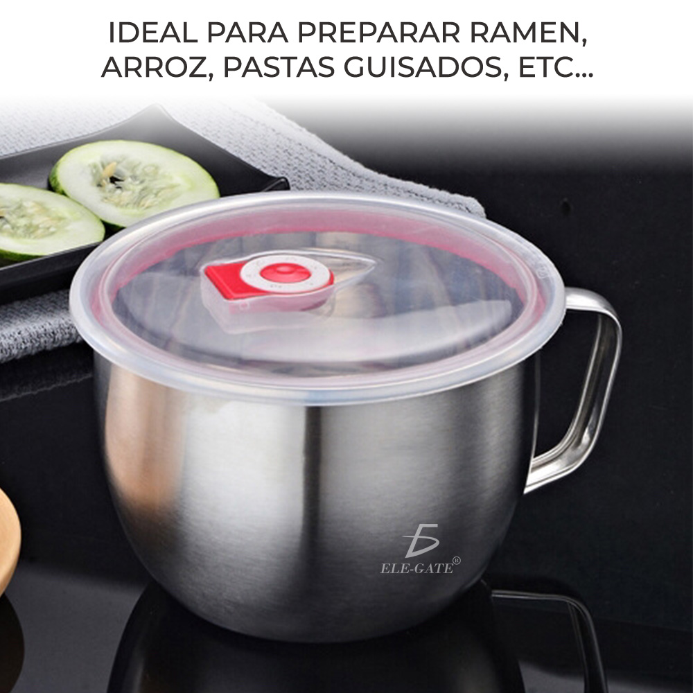 Cuenco Multiusos De Acero Inoxidable Para Fideos Sopa Merien