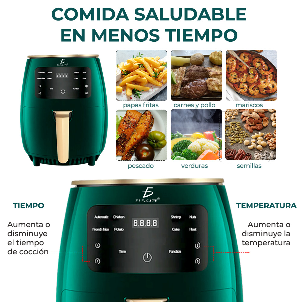 Freidora Eléctrica Sin Aceite De Aire 4.5 L