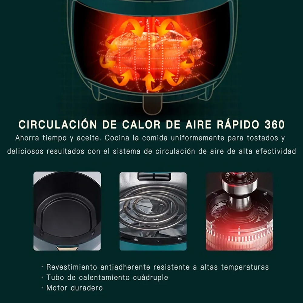 Freidora Eléctrica Sin Aceite De Aire 4.5 L