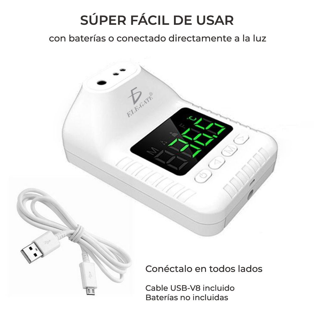 Termometro Infrarrojo Automedicion Intelligent K3X Pared Factur Sin Contacto