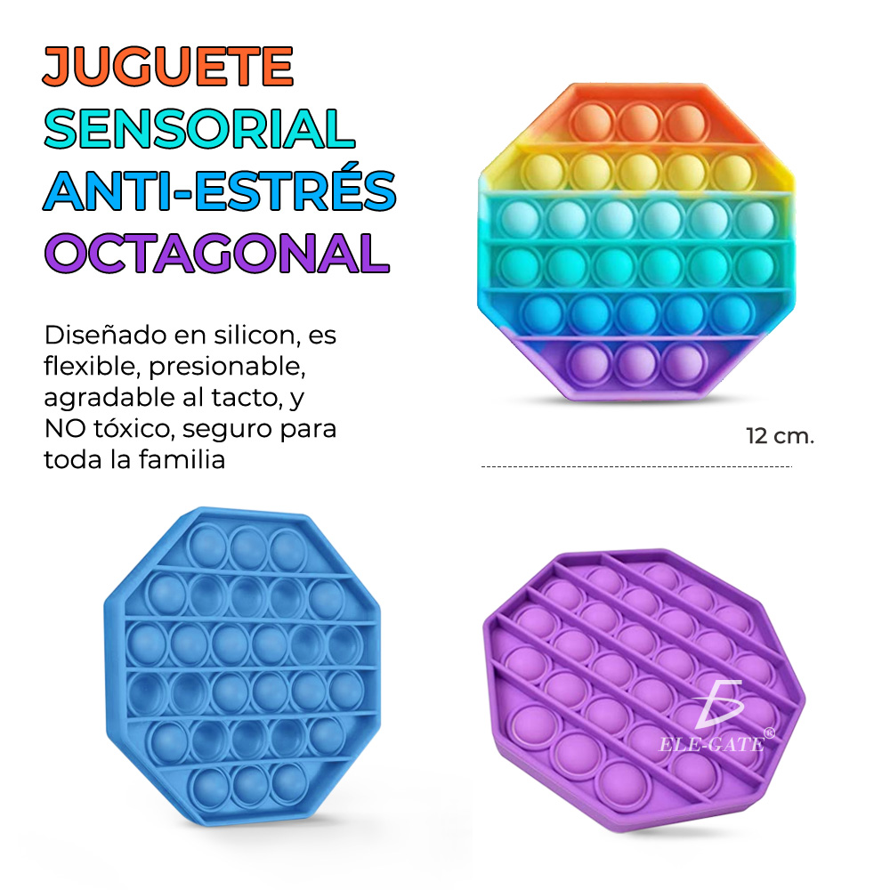 Push Pop It Fidget Juguete Burbujas Antiestres Varioscolores