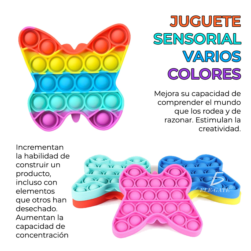 Push Pop It Fidget Juguete Burbujas Antiestres Varioscolores