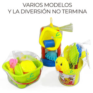 Cubeta De Juguetes Playa Accesorios Castillos Arena 10 pzs