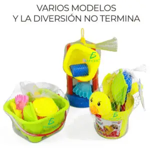 Cubeta De Juguetes Playa Accesorios Castillos Arena 10 pzs