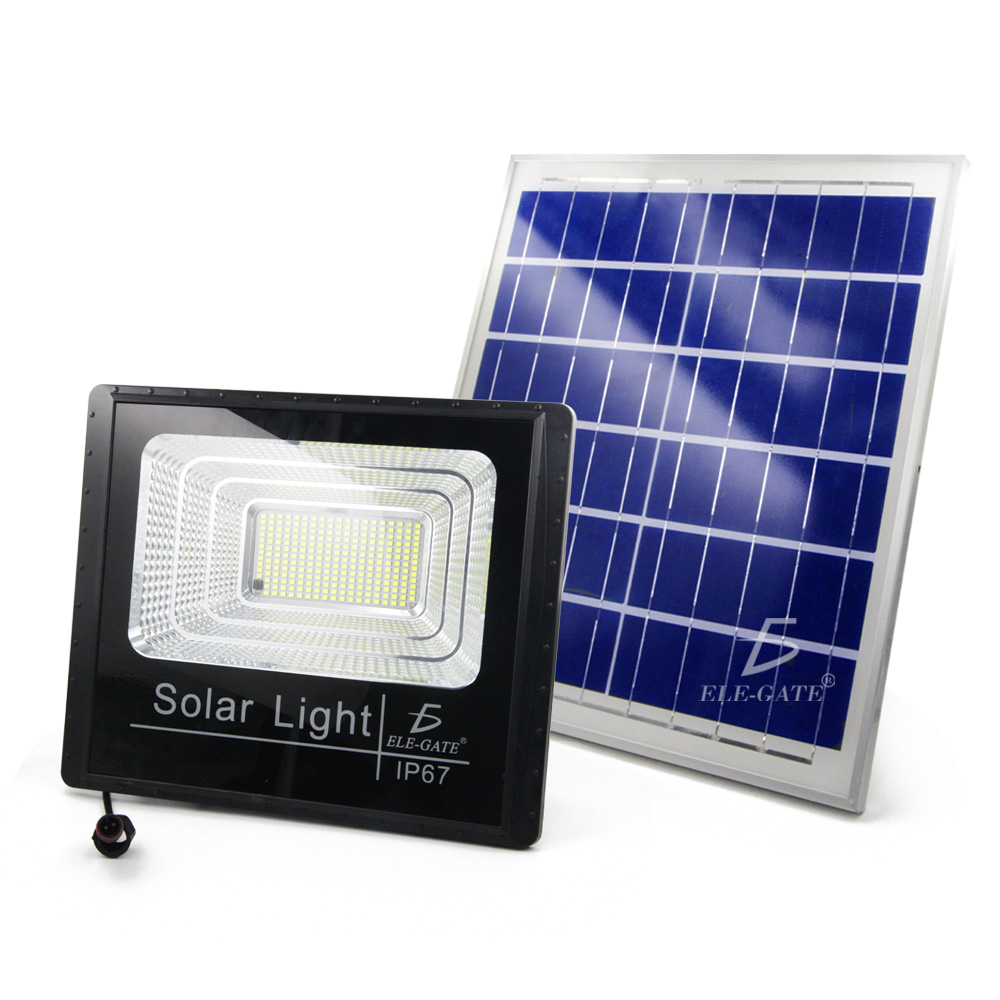 Reflector Led 100w C/ Panel Solar-control Luz Blanca Exterior