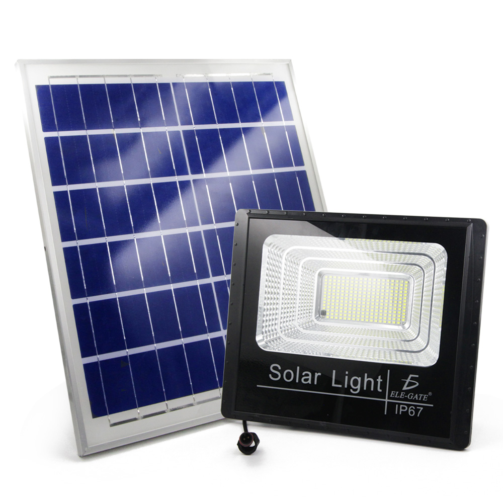 Reflector Led 200w C/ Panel Solar-control Luz Blanca Exterior