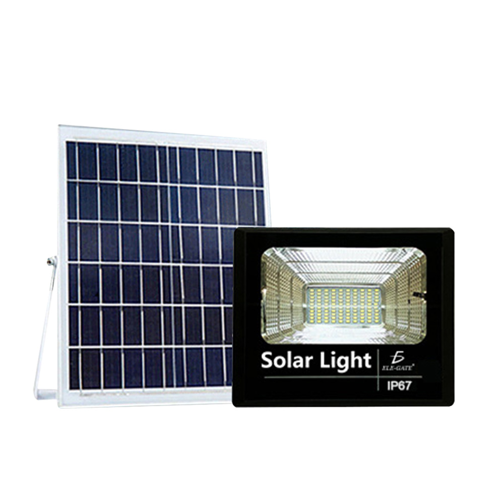 Reflector Led 25w C/ Panel Solar-control Luz Blanca Exterior