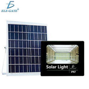 Reflector Led 25w C/ Panel Solar-control Luz Blanca Exterior
