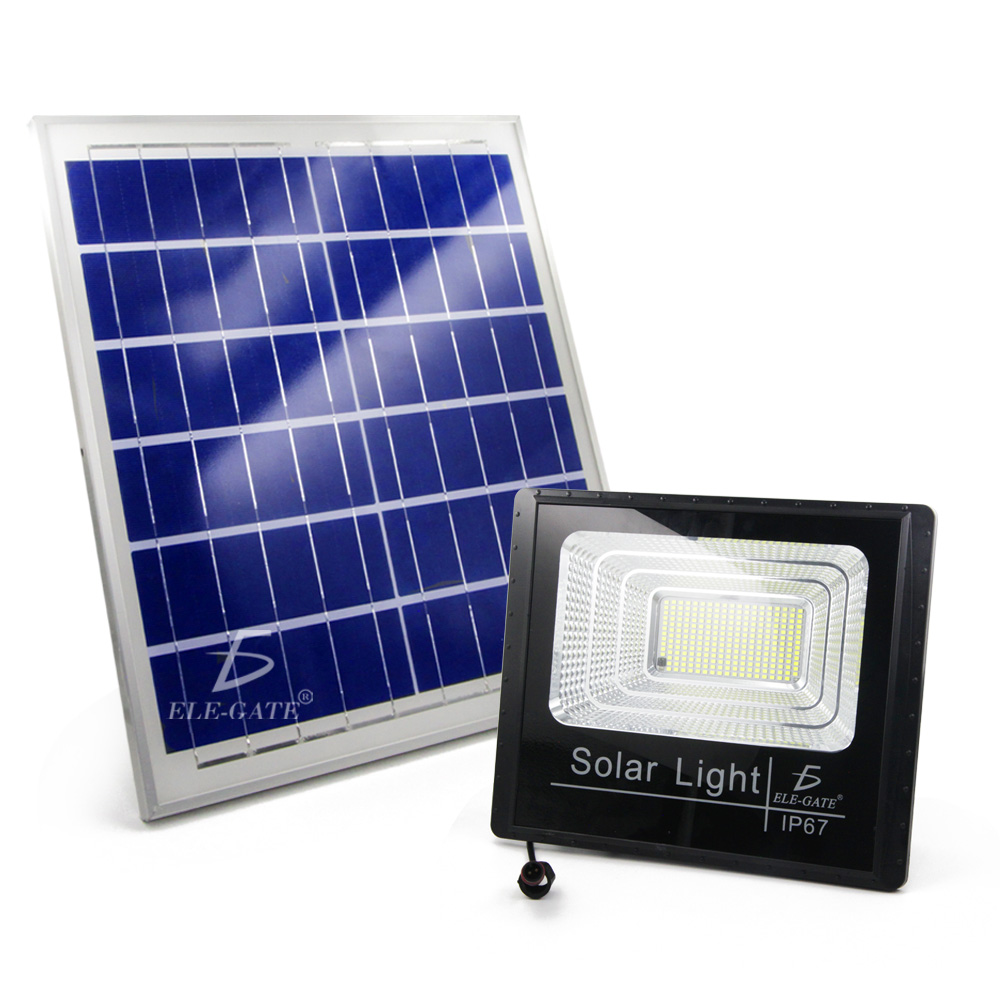 Reflector Led 300w C/ Panel Solar-control Luz Blanca Exterior