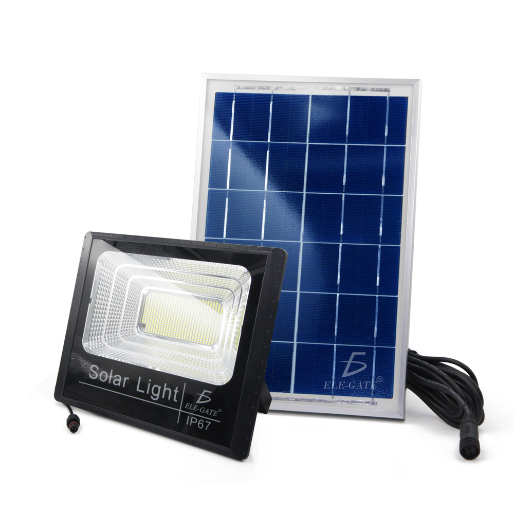 Reflector Led 40w C/ Panel Solar-control Luz Blanca Exterior