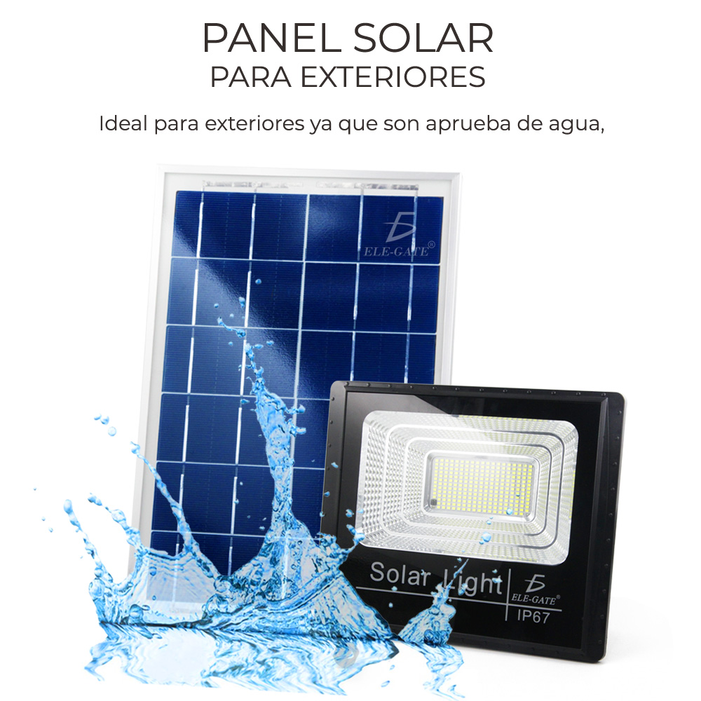 Reflector Led 40w C/ Panel Solar-control Luz Blanca Exterior