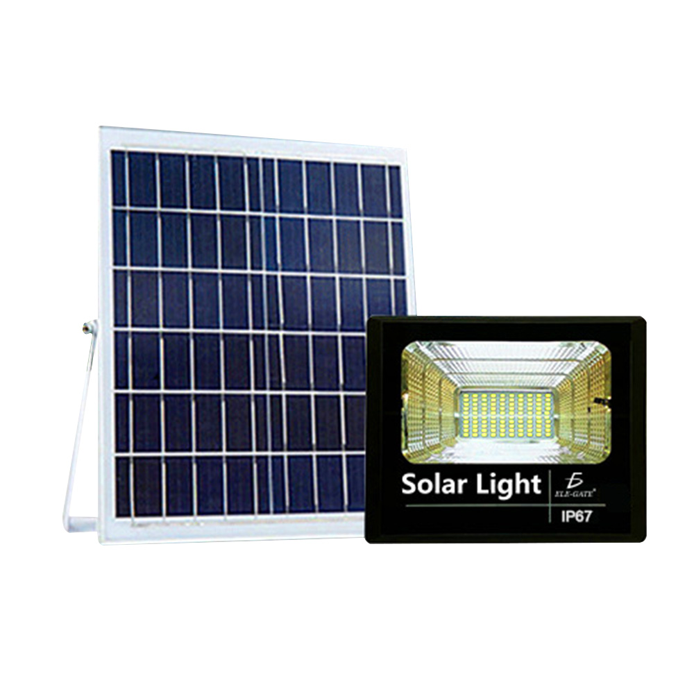 Reflector Led 500w C/ Panel Solar-control Luz Blanca Exterior