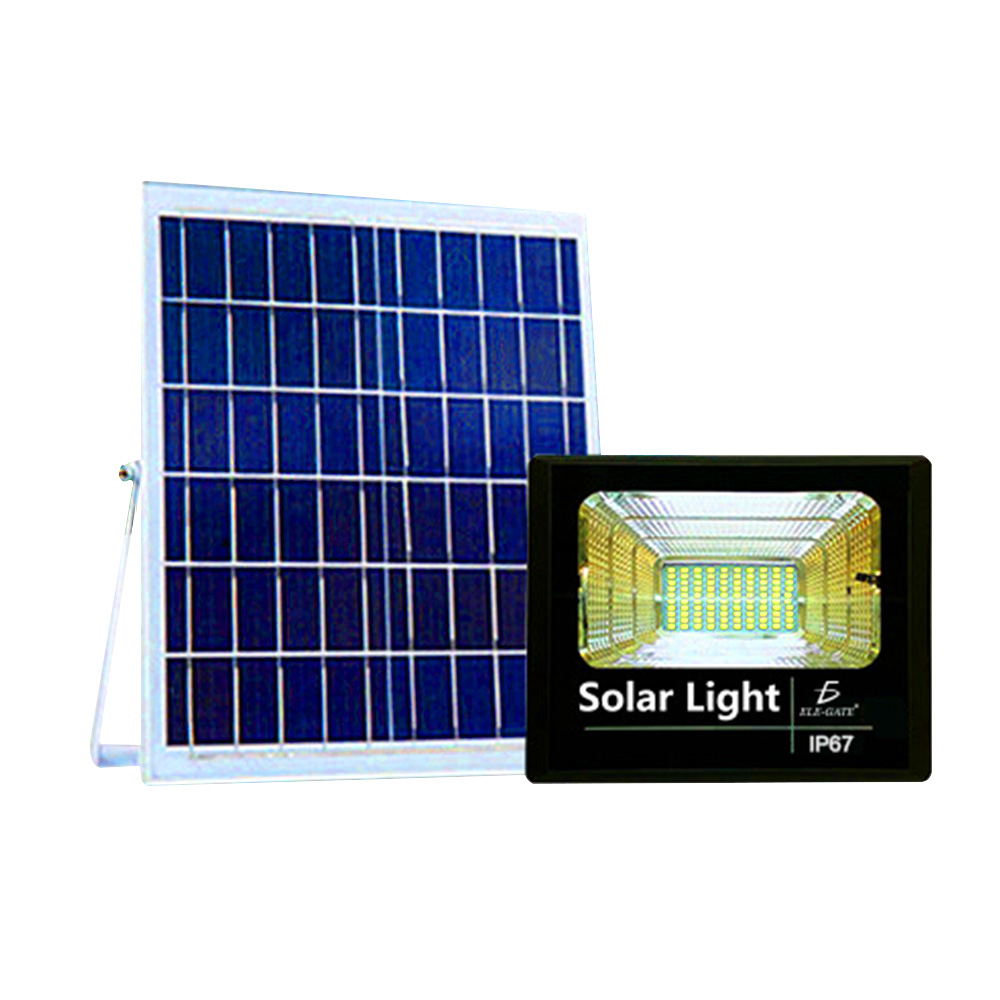 Reflector Led 800w C/ Panel Solar-control Luz Blanca Exterior