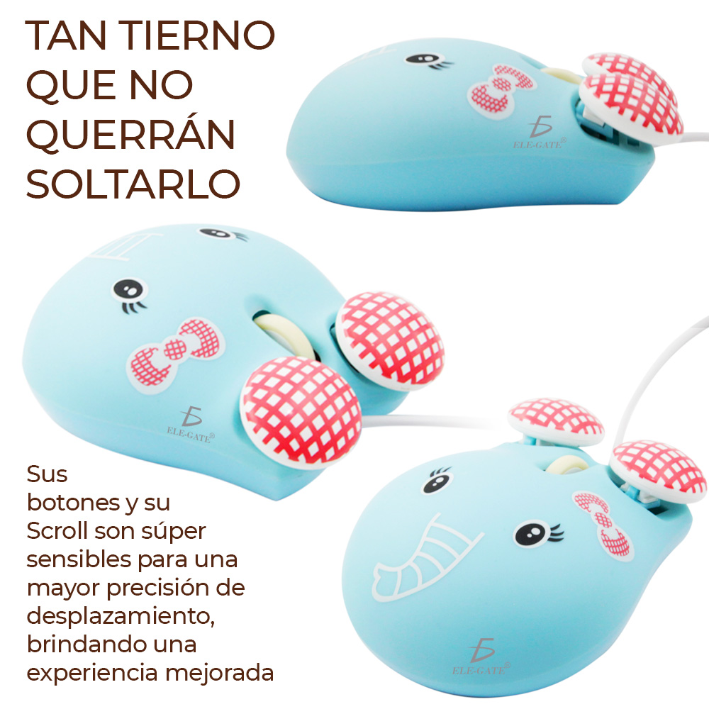 Mouse Usb Optico Alambrico para niños