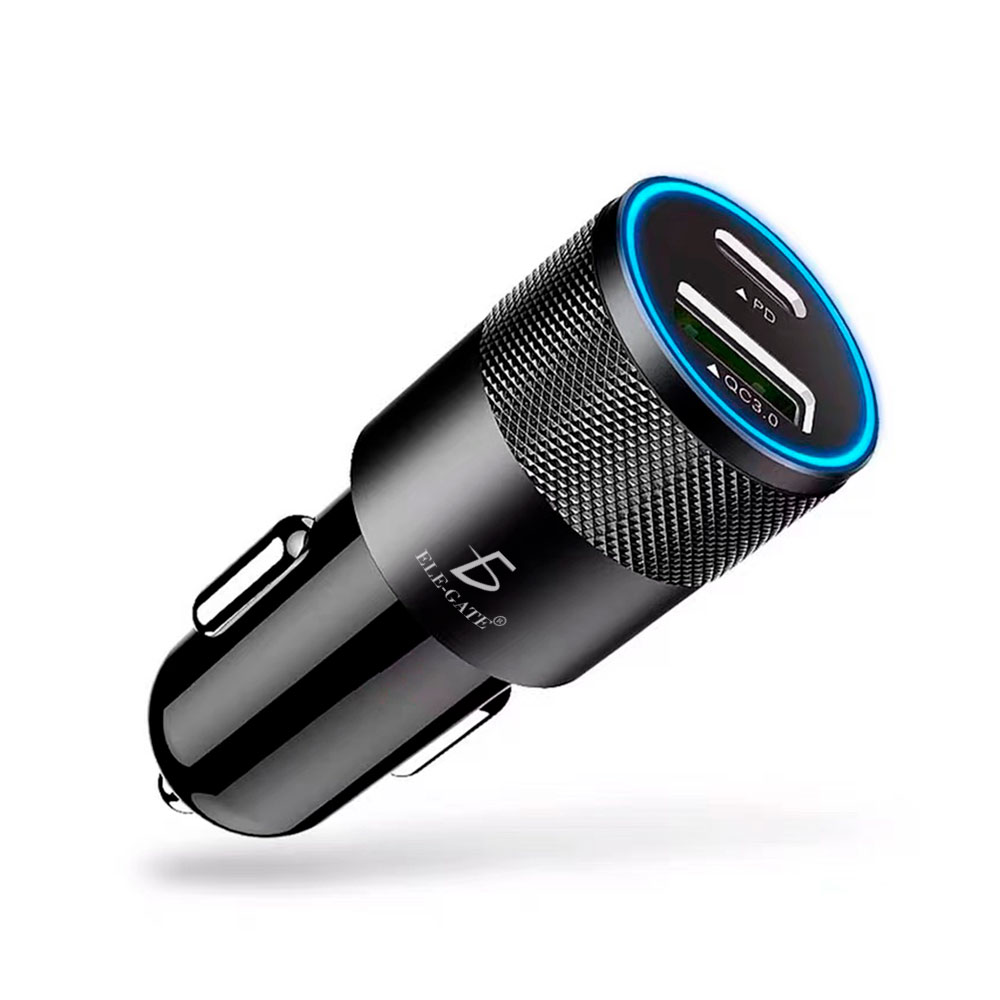 Cargador De Coche Usb De Carga Rápida Qc3.0+pd Tipo C