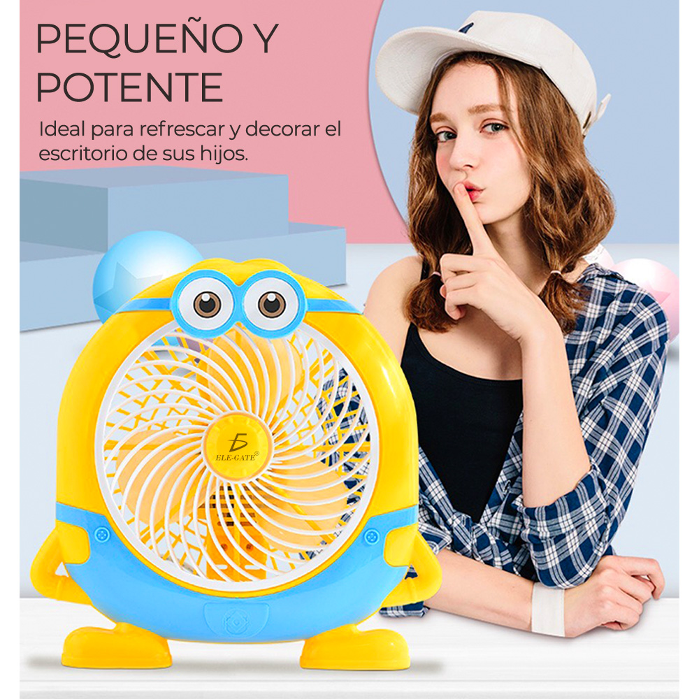 Ventilador de Pared y de Piso Plástico 16" forma de Minions
