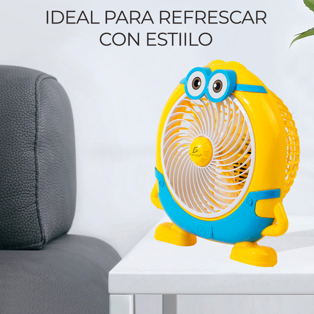 Ventilador de Pared y de Piso Plástico 16" forma de Minions