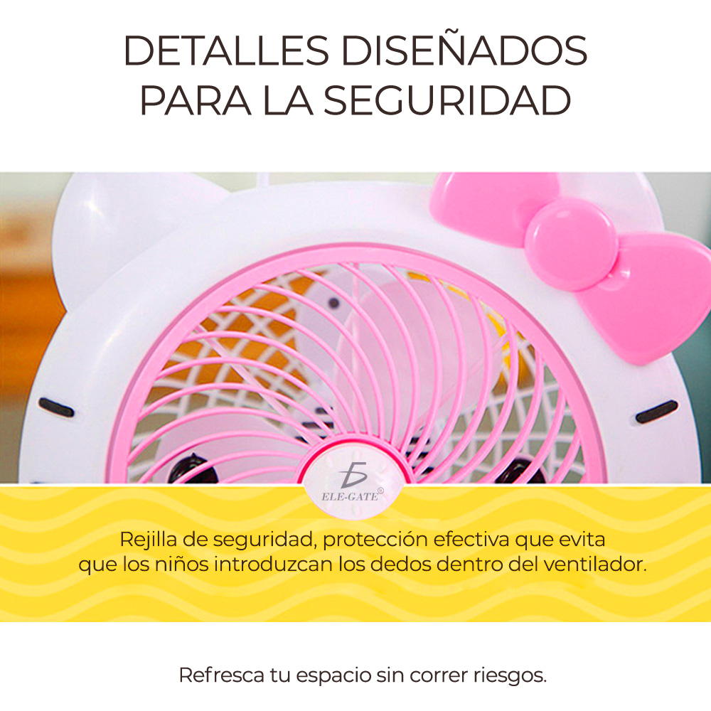 Ventilador de Pared y de Piso Plástico 16" forma de Hello Ketty