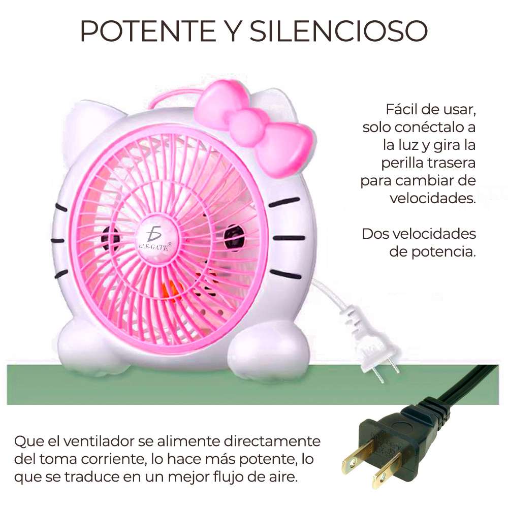 Ventilador de Pared y de Piso Plástico 16" forma de Hello Ketty