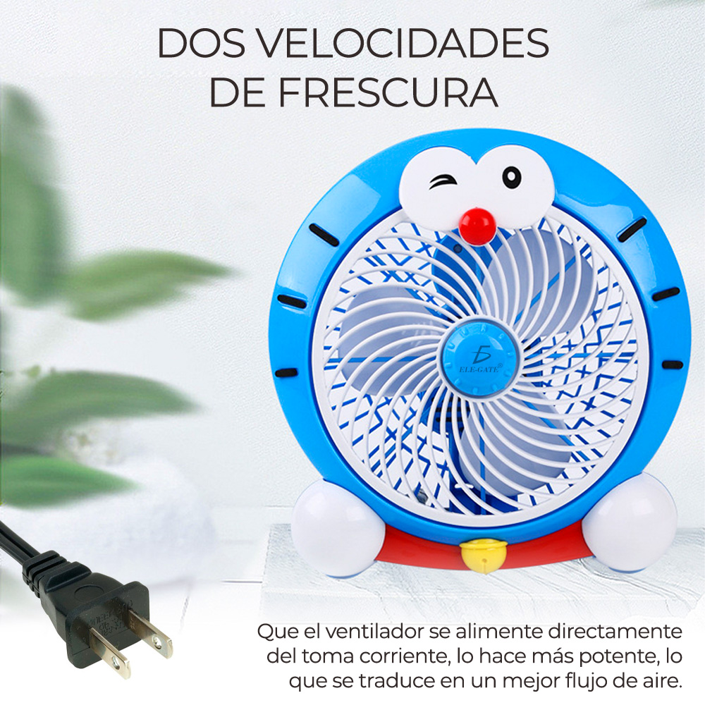 Ventilador de Pared y de Piso Plástico forma de Doraemon
