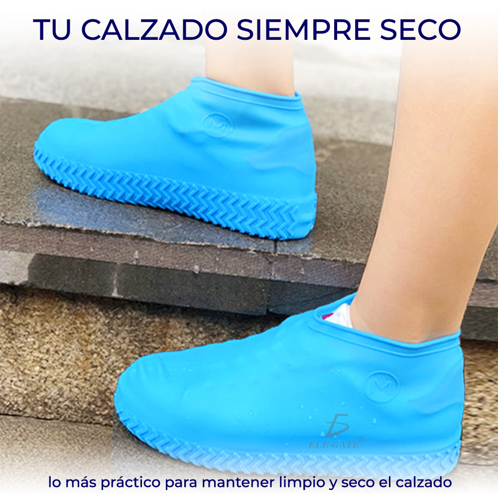 Protector Silicon Impermeable Cubre Tenis Zapato Lluvia Tamaño : M