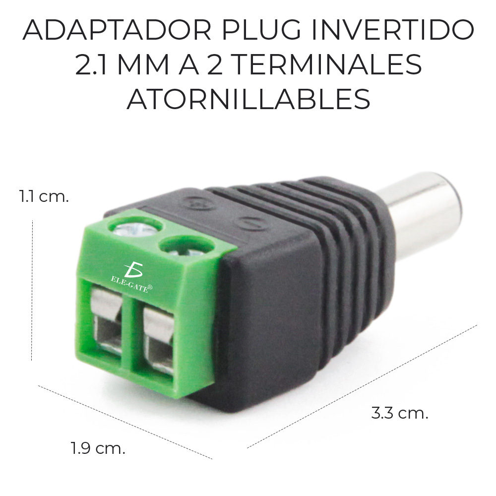 Adaptador Enchufe Dc Power Conector Hembra 2.1*5.5mm
