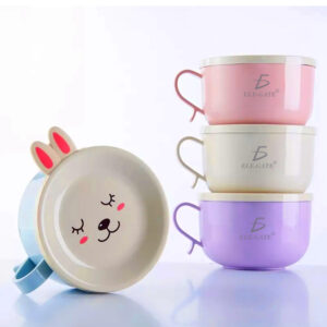 650 Ml De Dibujos Animados Cuenco Niños Utensilios De Acero
