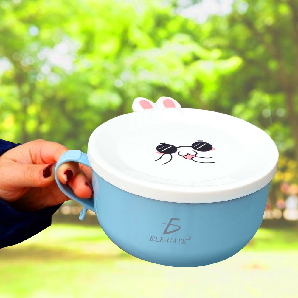 650 Ml De Dibujos Animados Cuenco Niños Utensilios De Acero