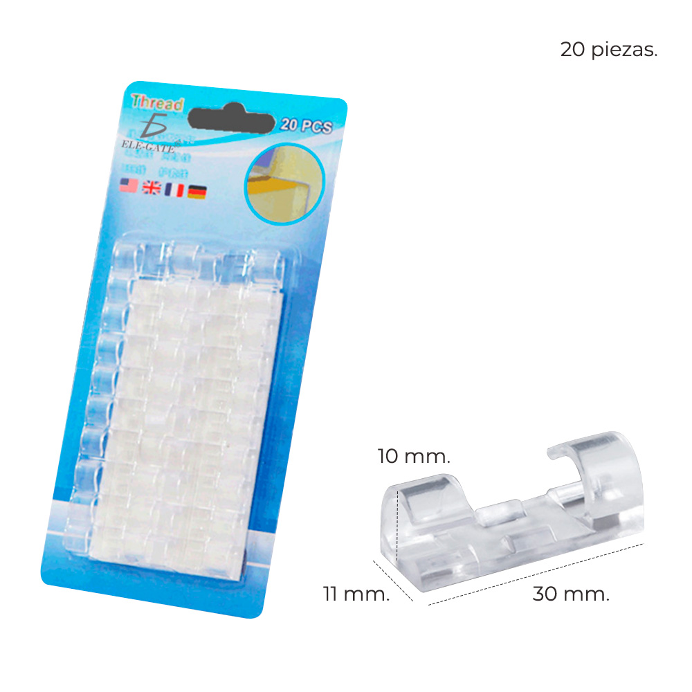 Ganchos De Cable Hebillas Para Red Y Optical 20 Piezas