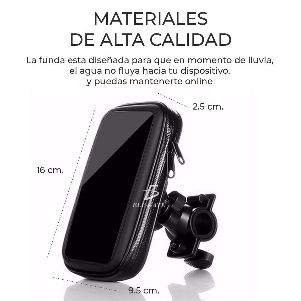 Soporte Teléfono Celular Para Motocicleta Funda Impermeable