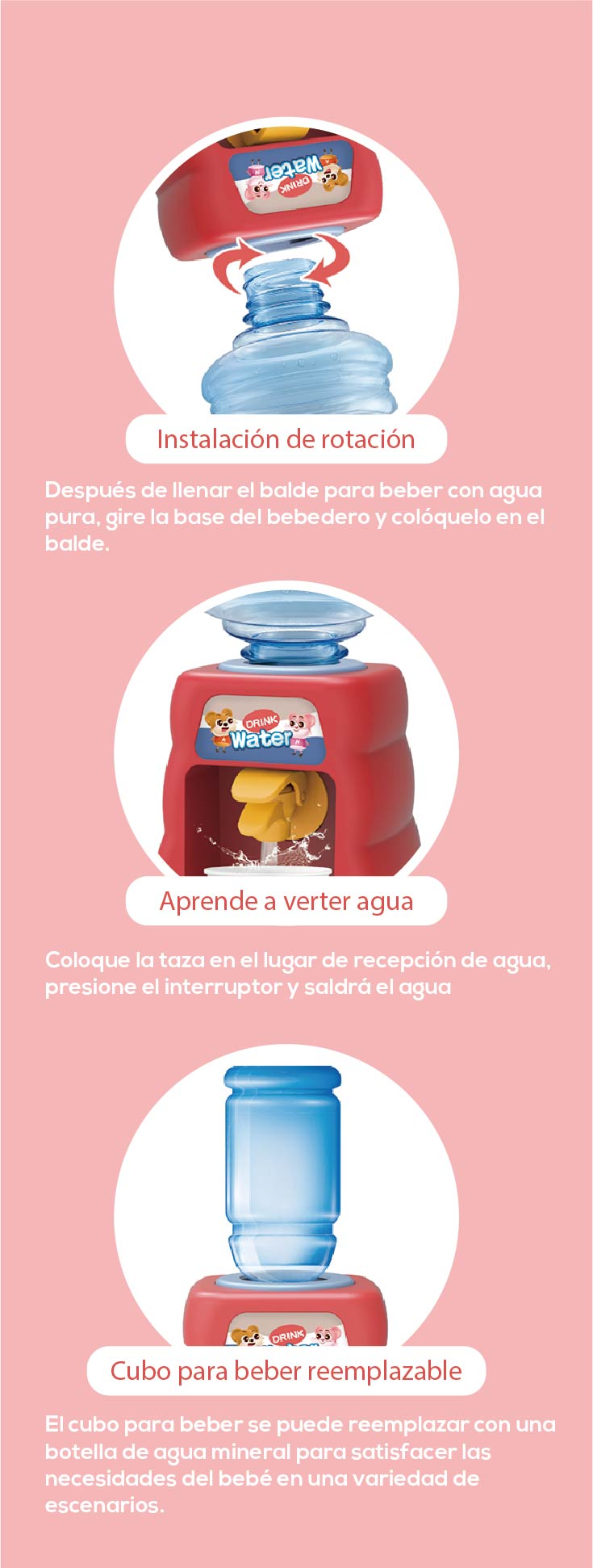 Kit Dispensador De Agua Para Niños