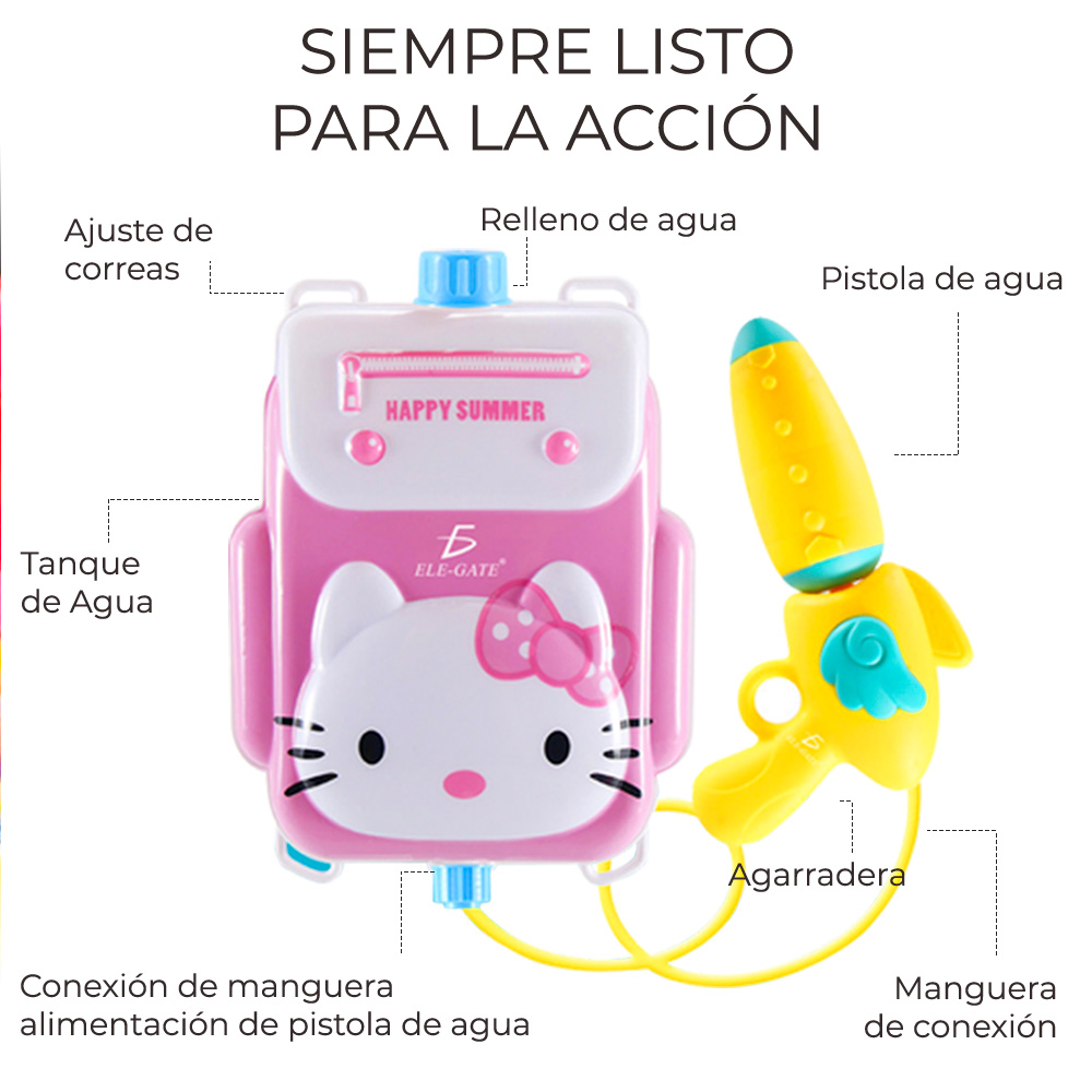 Pistola Con Tanque De Agua Mochila Para Niños Cato