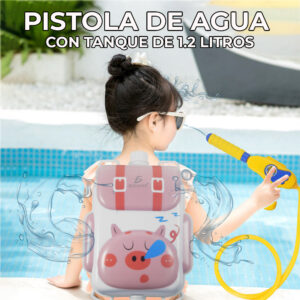 Pistola de Agua Con Tanque Mochila Para Niños