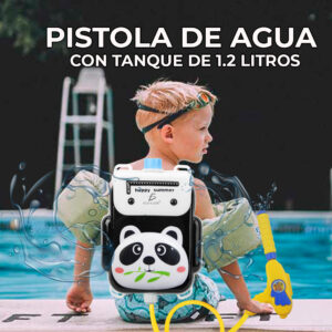 Pistola Con Tanque De Agua Mochila Para Niños Panda