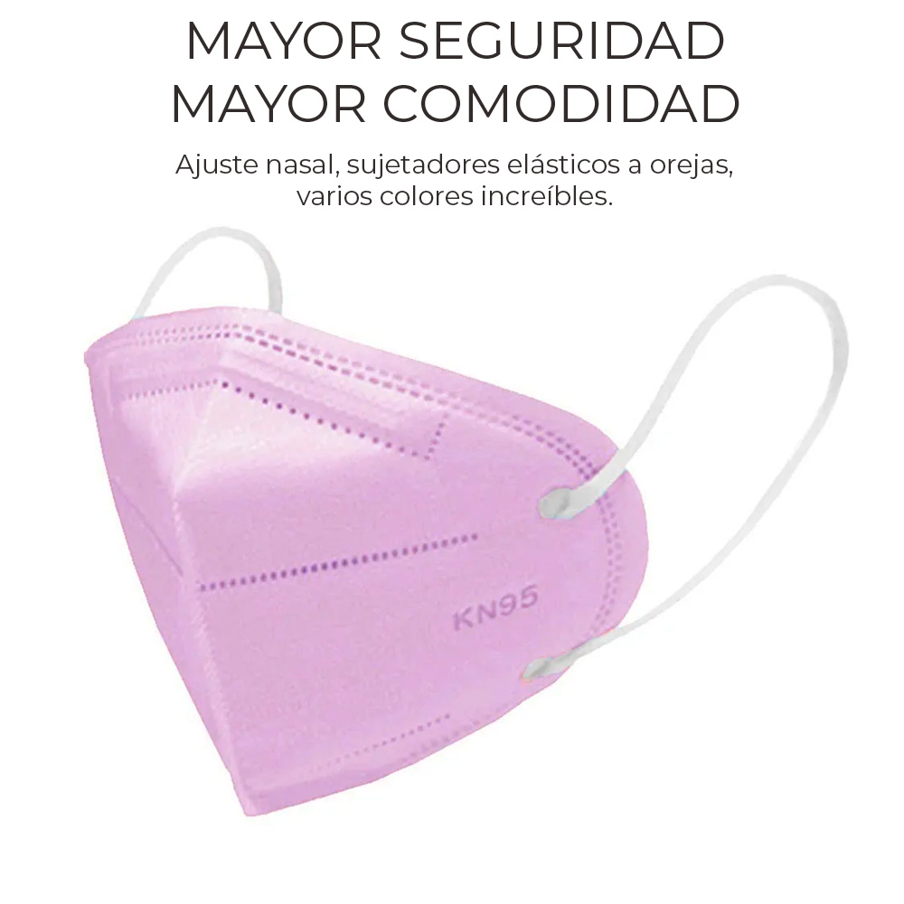 Cubrebocas Kn95 Multicolor Paquete Individual