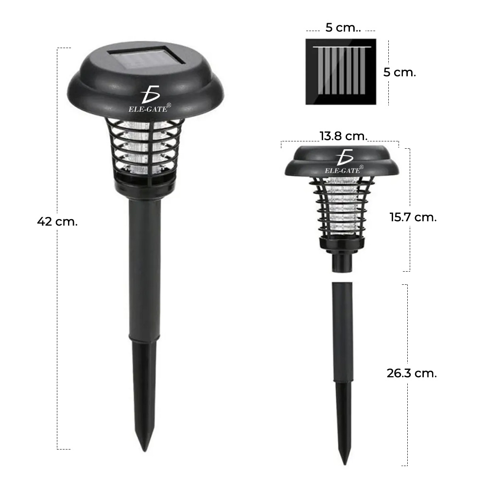 Lámpara Solar Repelente De Mosquitos Anti Luz Jardín Césped