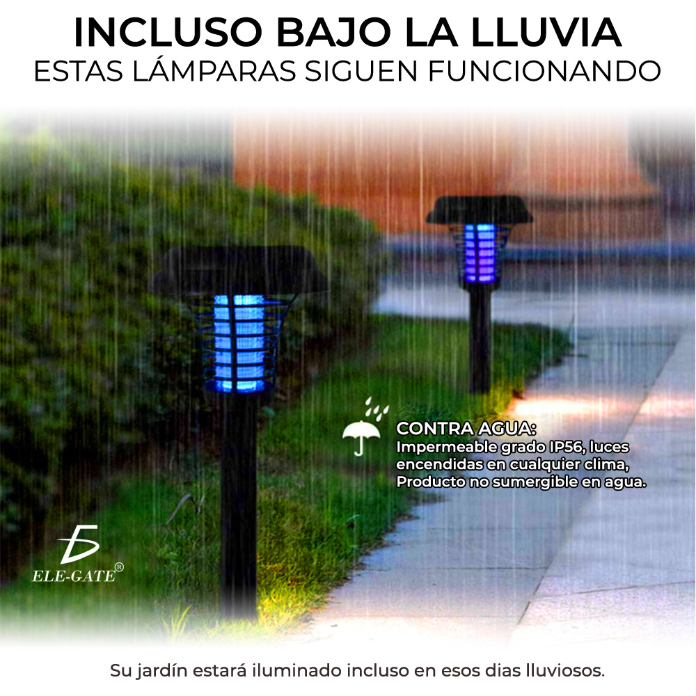 Lámpara Solar Repelente De Mosquitos Anti Luz Jardín Césped