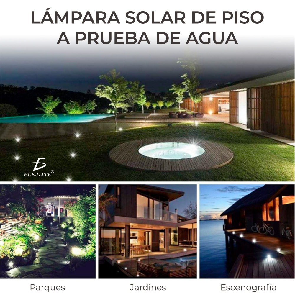 Led Solar Luz De Césped Decoración Jardín Enterrado Al Aire