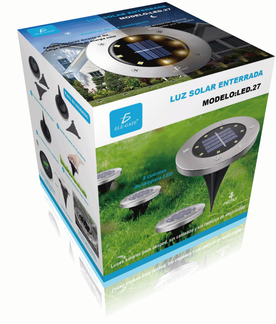 Caja de Lámpara Solar De Piso A Prueba De Agua por 4PZS - Image 5