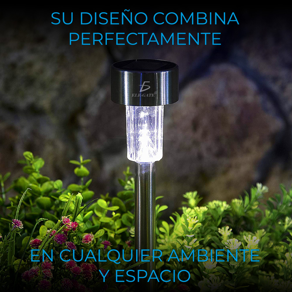 12 Piezas Solar Led Césped Luces Decoración Del Jardín T