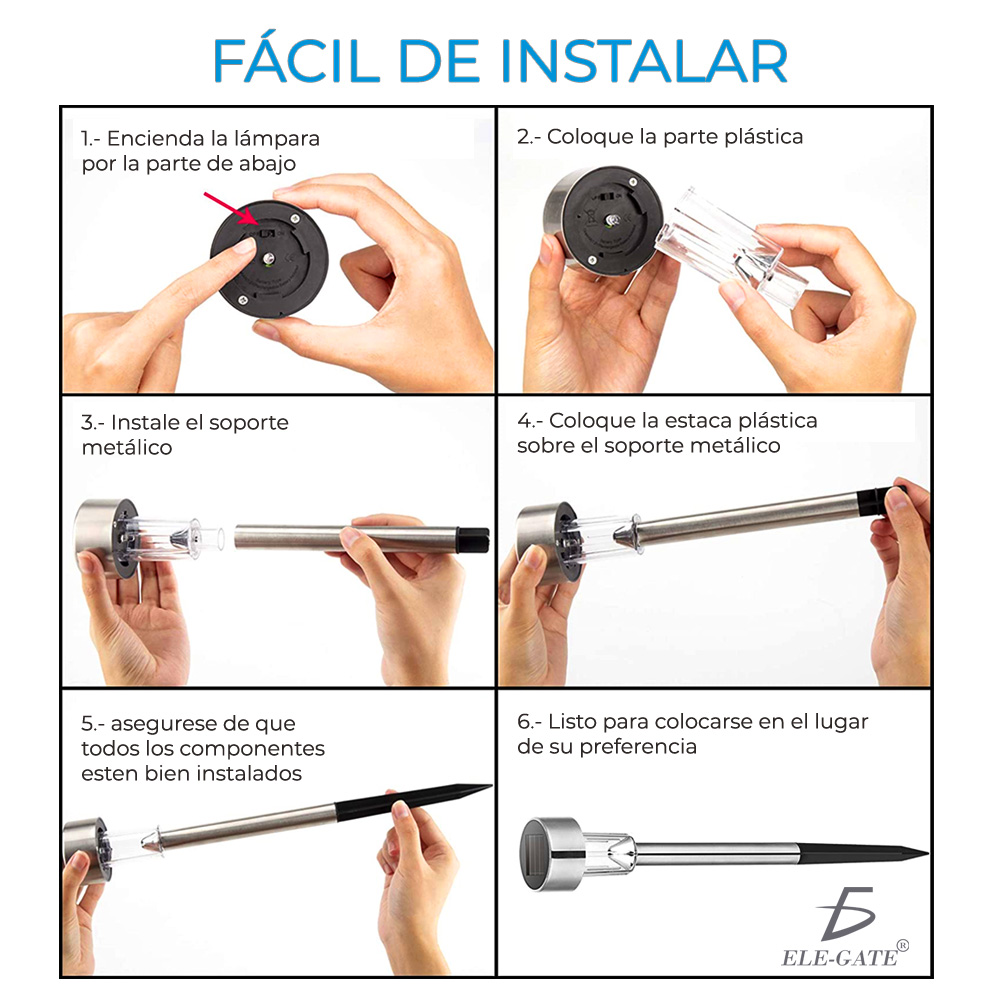 Solar Led Césped Luces Decoración Del Jardín T