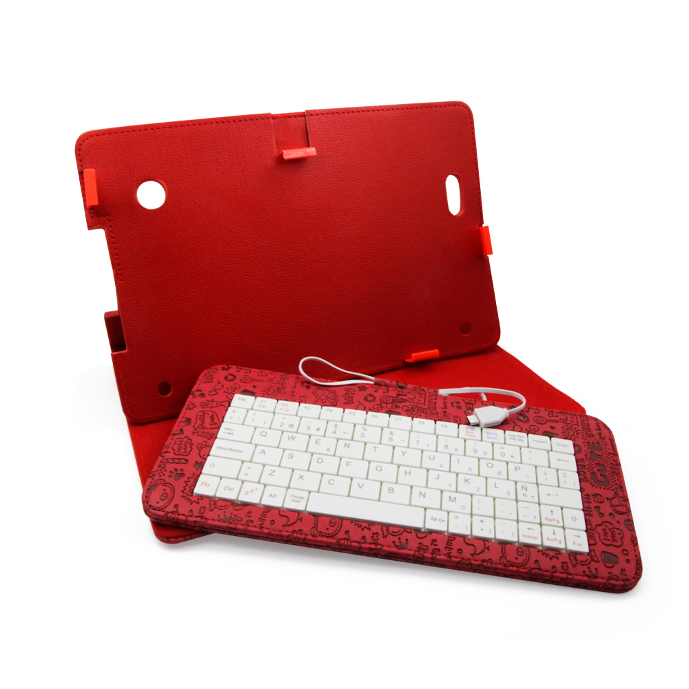 Funda con Teclado 10.1 Plugadas de Figura para Tableta Sep