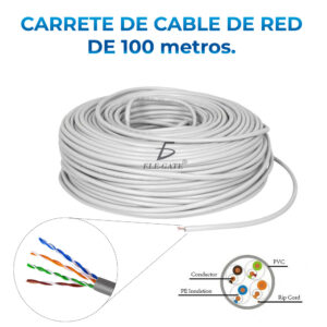 100 Metros Cable Red Utp Cat 5e Rj-45 Blanco Cober